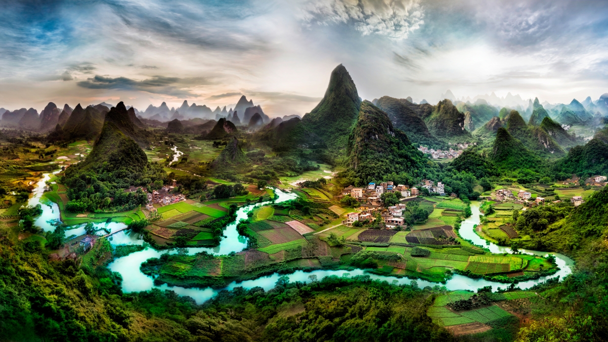 广西桂林山水高清风景桌面壁纸图片