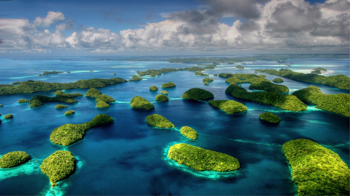岩石 群岛 从空中看 微软win10风景桌面壁纸图片3840x2160