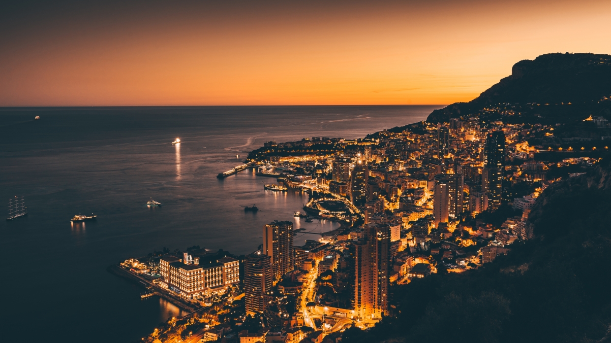 摩纳哥黎明风景桌面壁纸图片3840x2160