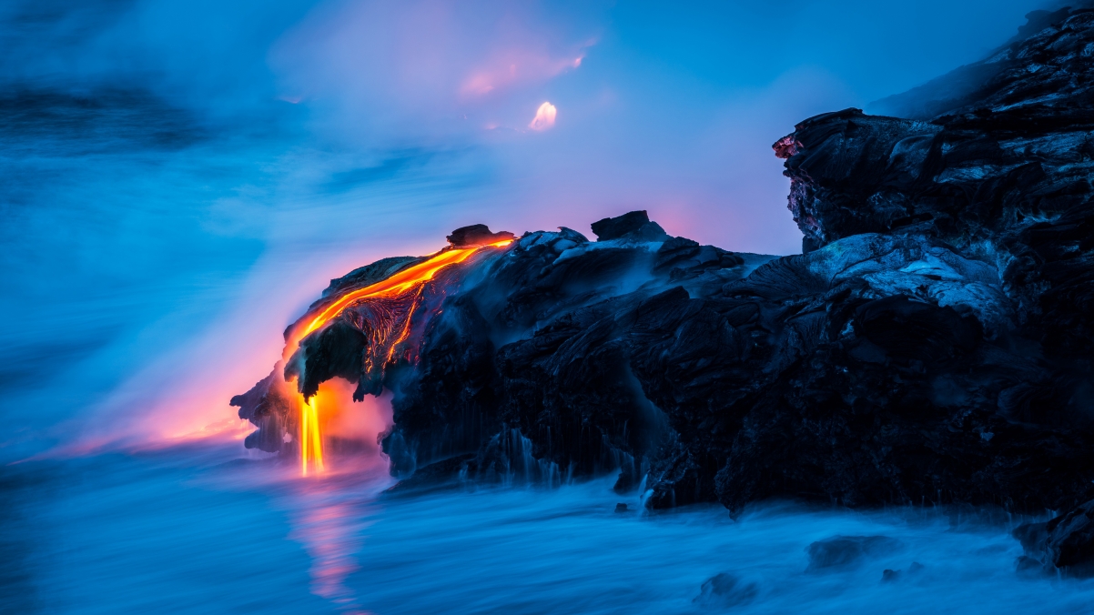 自然之美 火山 熔岩 win10主题风景桌面壁纸图片