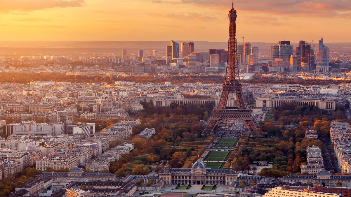 巴黎铁塔城市风景桌面壁纸图片