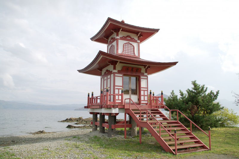 日本北海道洞爷湖实拍唯美风景